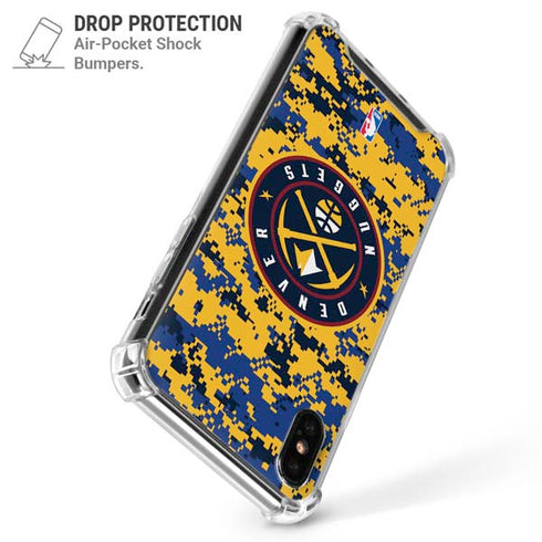NBA Denver Nuggets Digi Camo iPhone XS Max Clear Case